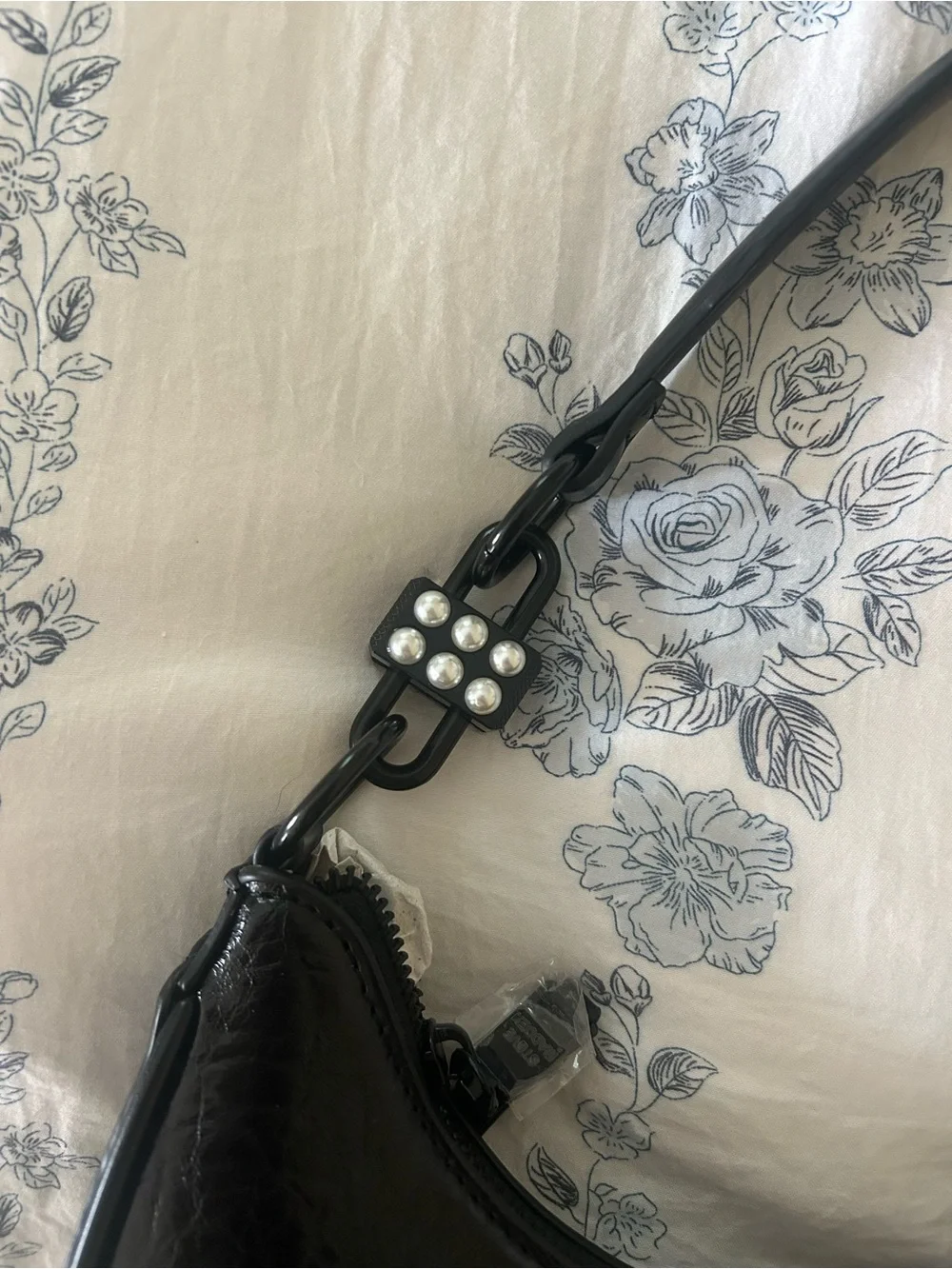 Steve Madden Black Crescent Hobo Shoulder Bag